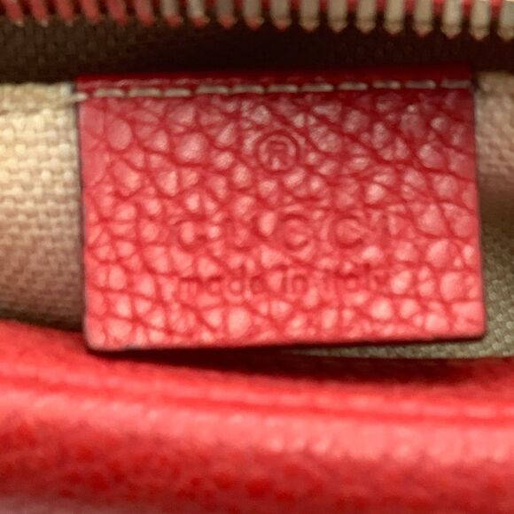 Auth Gucci Tabasco Red Small Soho Disco Crossbody Bag Preloved Purse Excellent - Picture 13 of 16